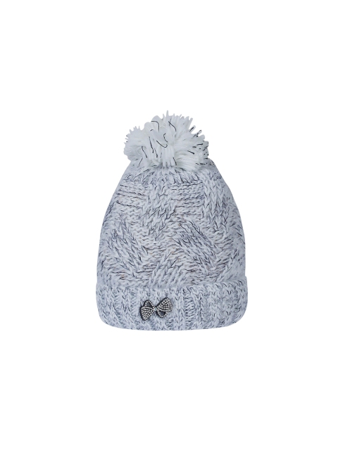 

LOOM LEGACY Women Grey Self Design Woollen Beanie