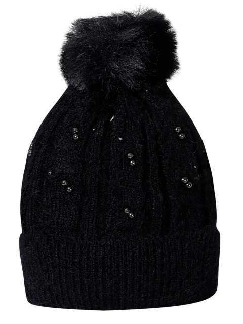 

LOOM LEGACY Women Black Beanie