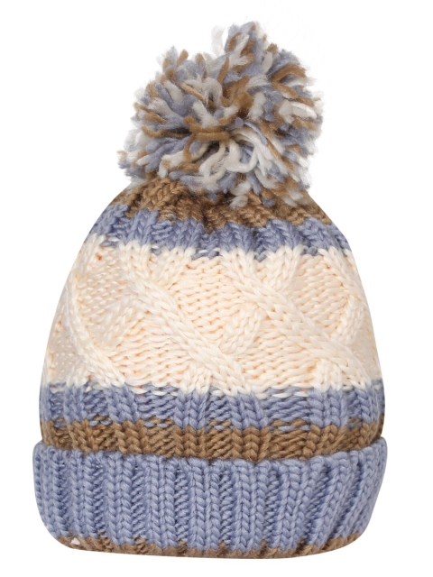 

LOOM LEGACY Women Blue & Cream-Coloured Beanie