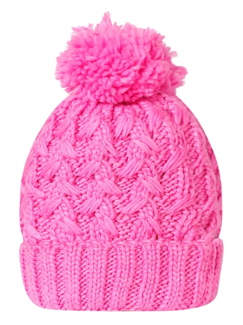 

LOOM LEGACY Women Pink Acrylic Wool Beanie
