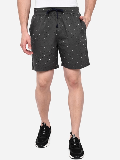 

JADE BLUE Men Grey Printed Shorts