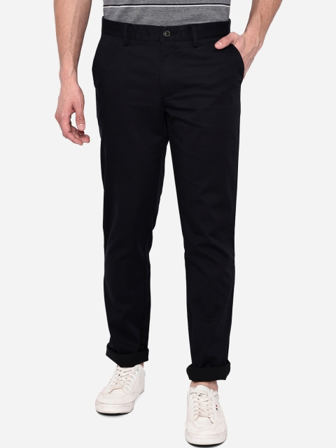 

JADE BLUE Men Blue Slim Fit Easy Wash Trousers