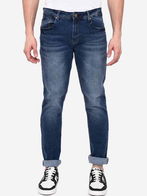 

JADE BLUE Men Blue Straight Fit Heavy Fade Stretchable Jeans