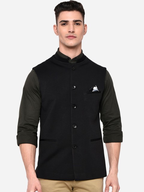 

Greenfibre Mens Black Terry Wool Solid Regular Fit Waistcoat