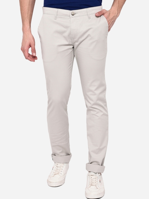 

Greenfibre Men Grey Slim Fit Easy Wash Trousers