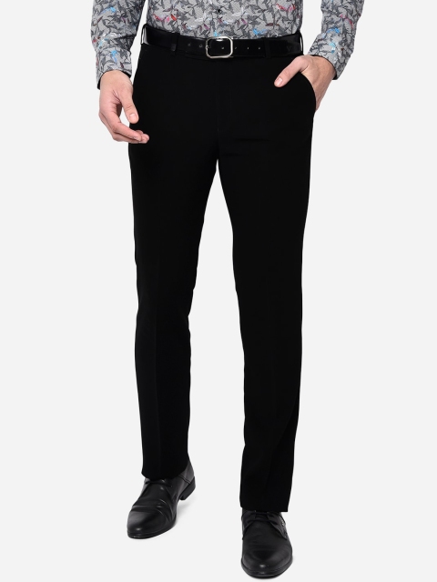

JB STUDIO Men Black Slim Fit Easy Wash Trousers