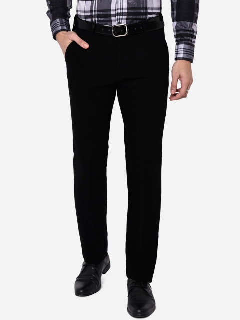 

JB STUDIO Men Black Slim Fit Easy Wash Trousers