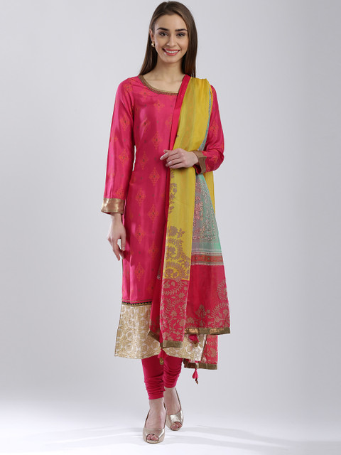

W Blue & Yellow Ethnic Print Dupatta