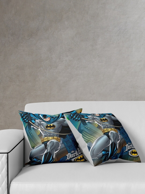 

YK Pack of 2 Teal & Grey Batman Printed Cushions