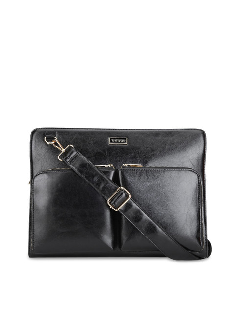 

Van Heusen Woman Black Textured PU Structured Sling Bag