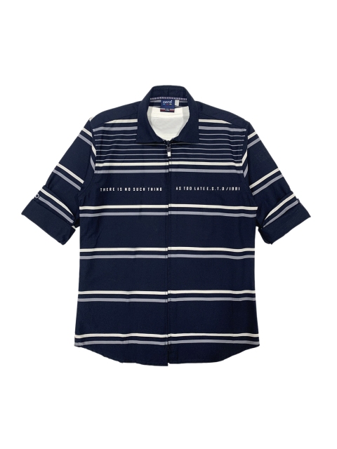 

CAVIO Boys Navy Blue & White Striped Shrug
