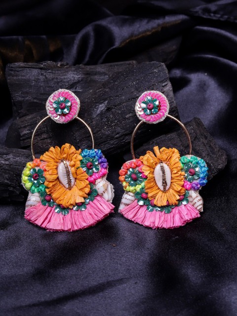 

DIVA WALK EXCLUSIVE Gold-Plated & Pink Contemporary Drop Earrings