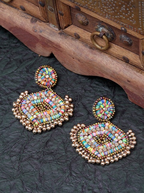 

DIVA WALK EXCLUSIVE Multicoloured Contemporary Drop Earrings, Multi