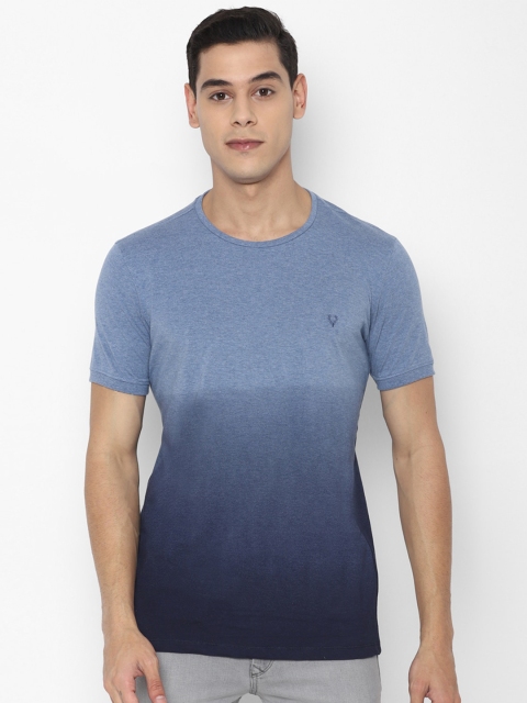 

Allen Solly Men Blue Tie and Dye Pure Cotton T-shirt