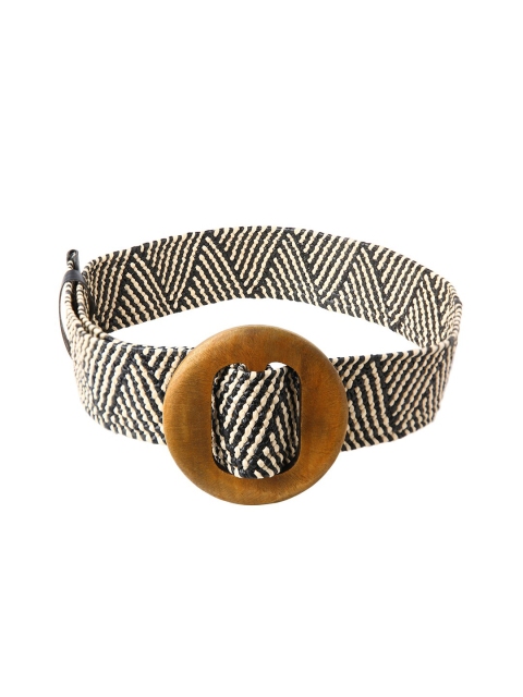 

CRUSSET Women Black & White Printed Belt