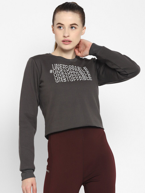 

OFF LIMITS Women Grey Printed Sweatshirt