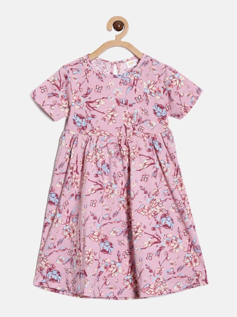 

Aomi Pink Floral Empire Dress