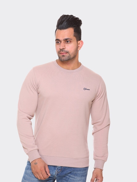 

Obaan Men Beige Solid Sweatshirt