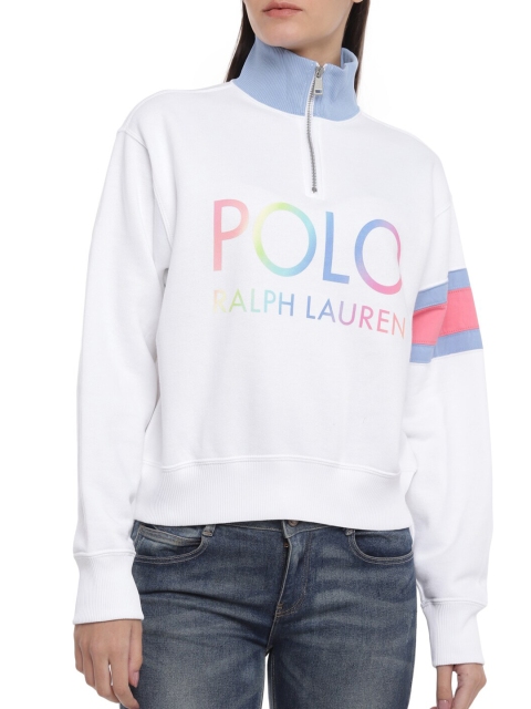 

Polo Ralph Lauren Women White Printed Sweatshirt