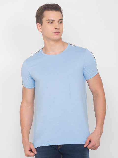 

SPYKAR Men Blue Slim Fit T-shirt