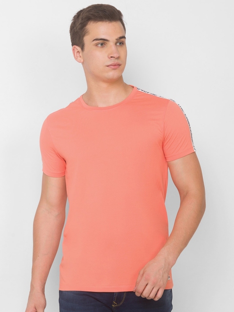 

SPYKAR Men Pink Slim Fit T-shirt
