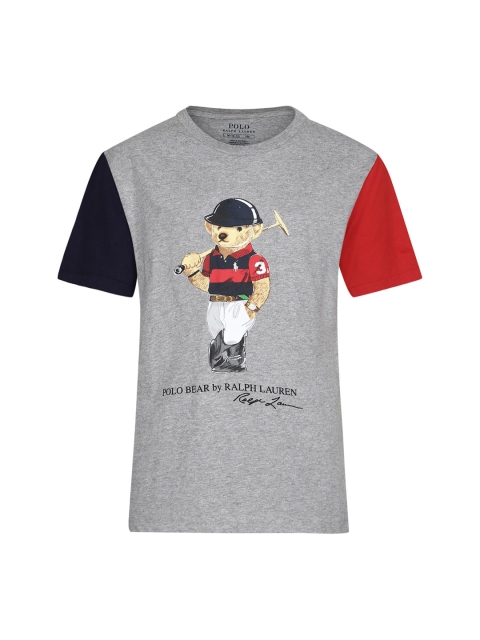 

Polo Ralph Lauren Boys Grey Graphic Printed Cotton T-shirt