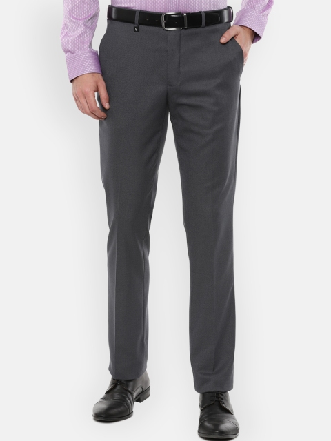 

V Dot Men Charcoal Regular Fit Trousers