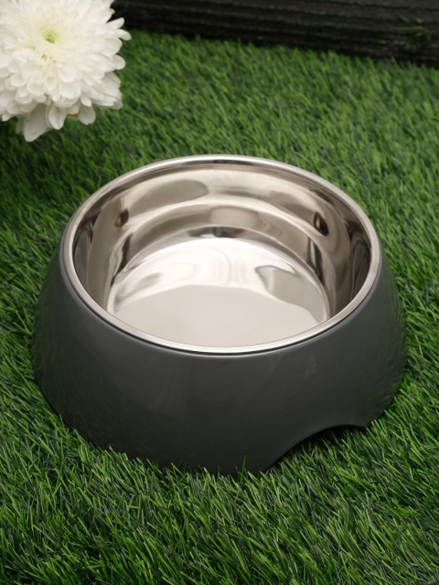 

WIGGLE TWIDDLE Grey Solid Pet Bowl