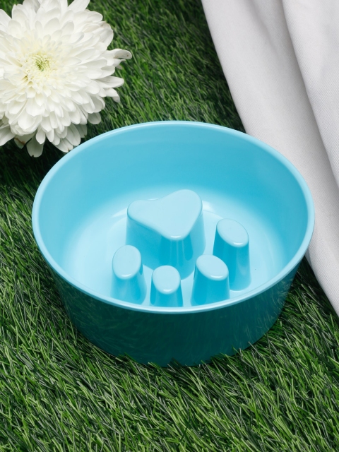 

WIGGLE TWIDDLE Blue Solid Anti-Skid Paw Design Pet Bowl