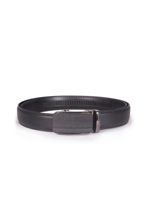 

BANGE Men Black Textured Genuine Leather Formal Belt