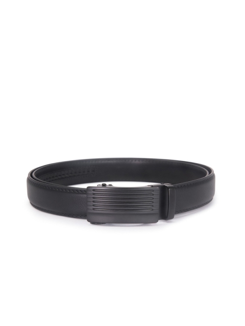 

BANGE Men Black Textured Leather Formal Belt