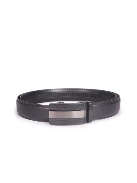 

BANGE Men Black Textured Genuine Leather Belt