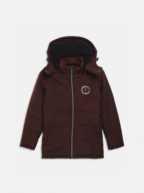 

Octave Boys Maroon Padded Jacket with Embroidered
