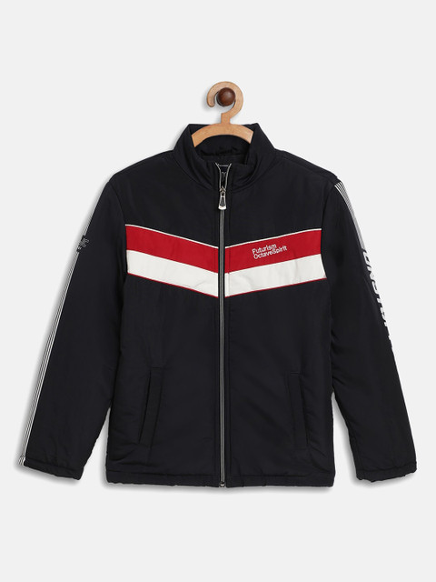 

Octave Boys Black Solid Sporty Jacket
