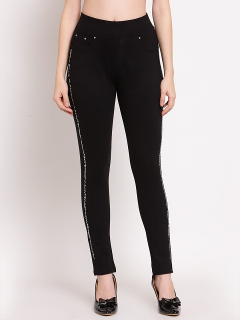 

Westwood Women Black Solid Skinny-Fit Treggings