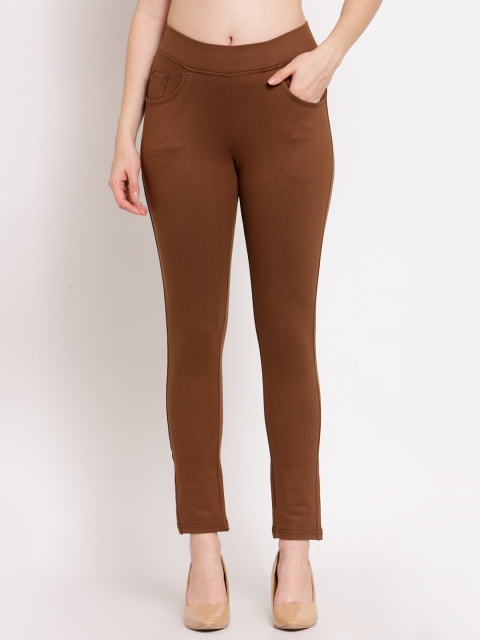 

Westwood Women Brown Solid Skinny-Fit Jeggings