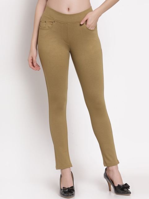 

Westwood Women Khaki Skinny Fit Stretchable Jeggings