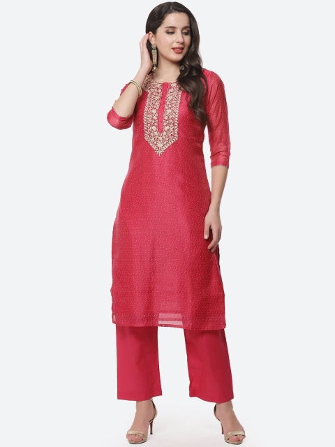 

Meena Bazaar Women Fuchsia Kurta with Palazzos