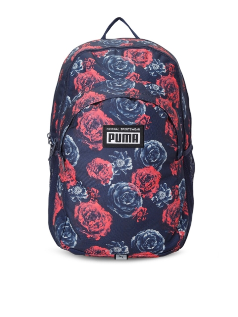 

Puma Unisex Blue & Pink Graphic Backpack