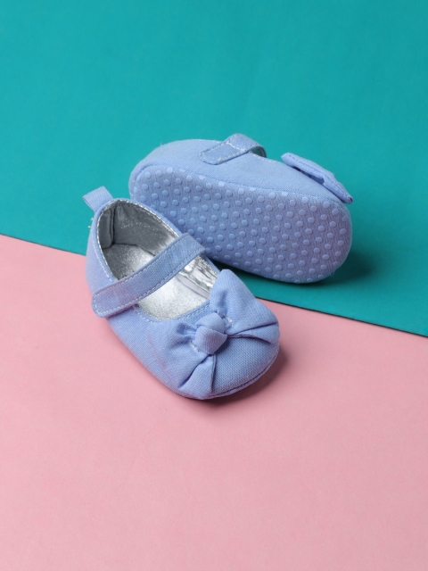 

POPLINS Unisex Kids Blue Textured Cotton Booties