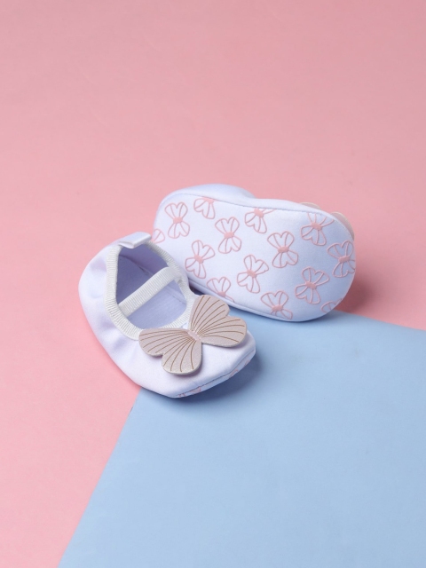 

POPLINS Infant Kids Blue Solid Cotton Booties