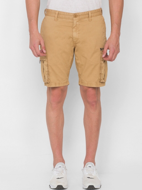 

SPYKAR Men Khaki Cotton Cargo Shorts
