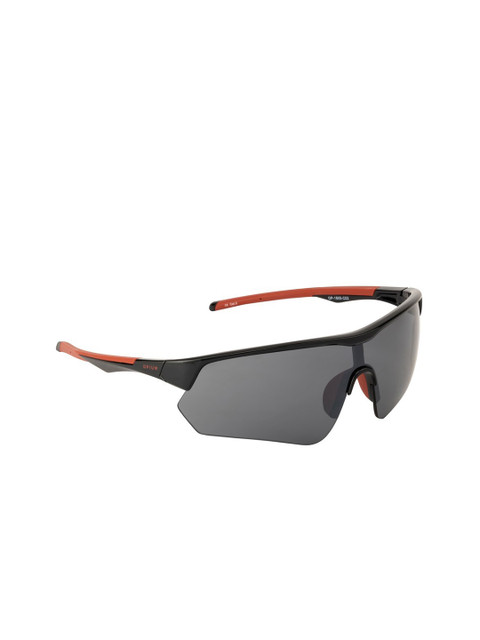 

OPIUM Men Grey Lens & Black Sports Sunglasses with UV Protected Lens