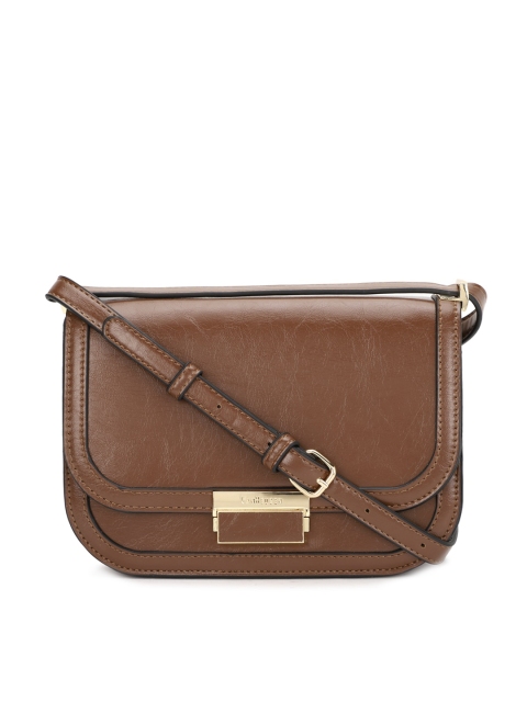 

Van Heusen Woman Brown PU Structured Sling Bag with Bow Detail