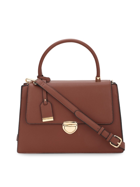 

Van Heusen Woman Brown PU Structured Satchel with Tasselled