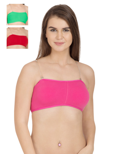 

Tweens Pack of 3 Full-Coverage Tube Bras TW279, Pink