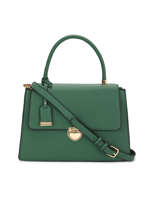 

Van Heusen Woman Green PU Structured Satchel