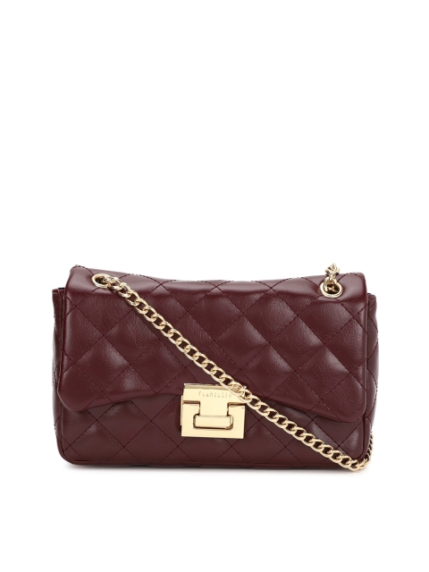 

Van Heusen Woman Maroon Textured PU Structured Sling Bag with Quilted
