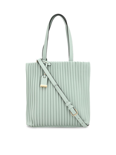 

Van Heusen Woman Blue Striped PU Structured Shoulder Bag with Quilted