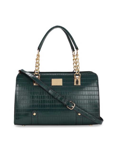 

Van Heusen Woman Blue Animal Textured PU Structured Handheld Bag with Applique
